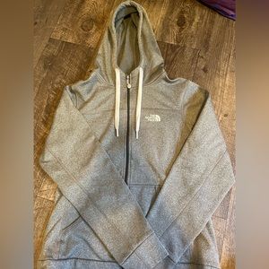 Womens North Face Jacket, Zip Up, Worn a couple of times, Grey/White, Size Small